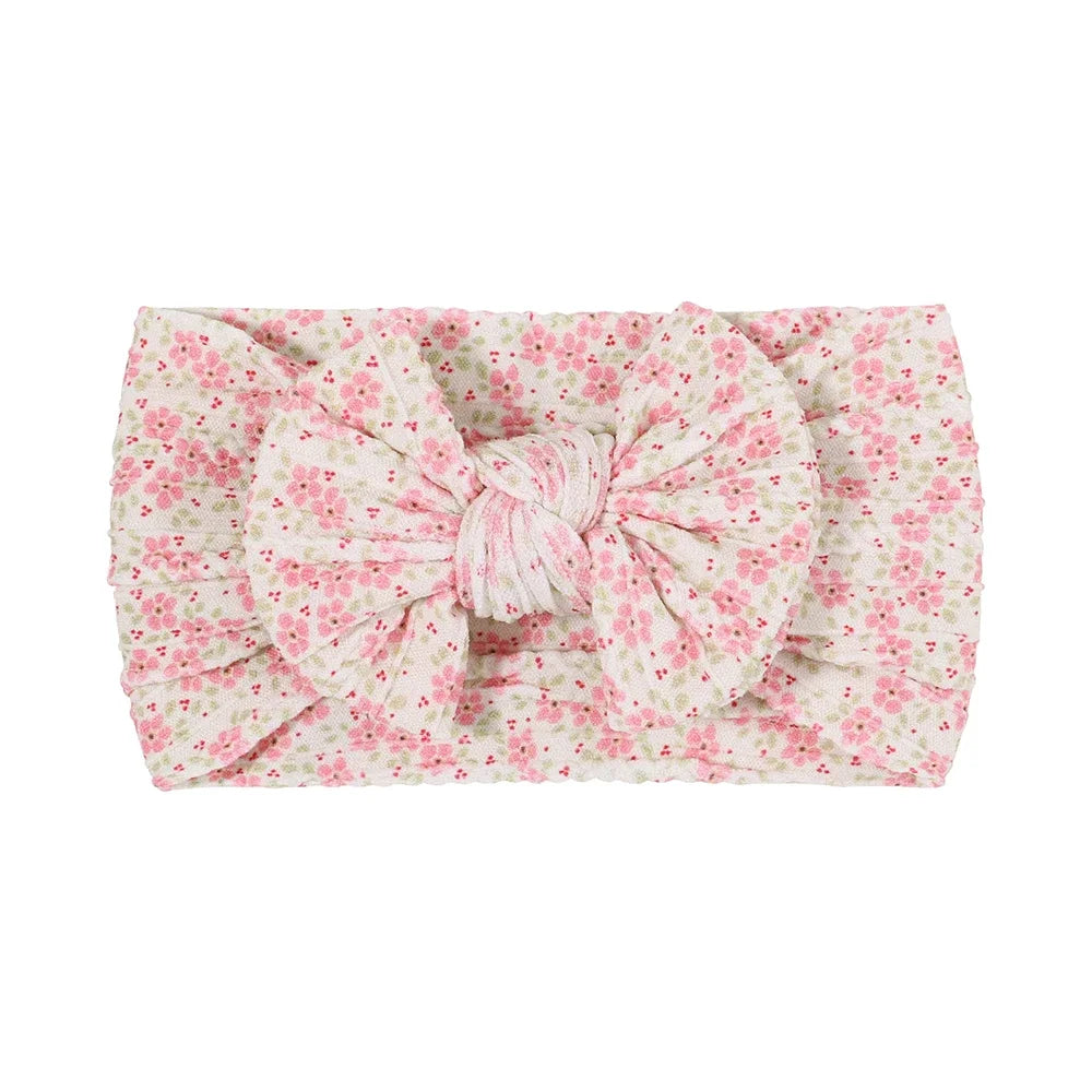 1pcs Newborn Baby Headband for Girls Elastic Knit Children Turban Baby Bows Soft Nylon Kids Headwear Hair Accessories Wholesale
