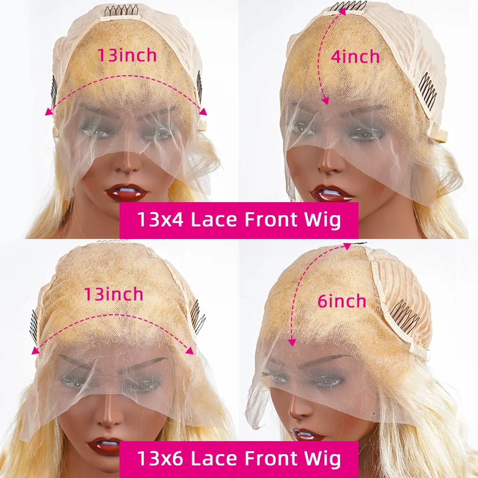 613 Hd Lace Frontal Wig 13x6 Blonde Body Wave Human Hair Wigs