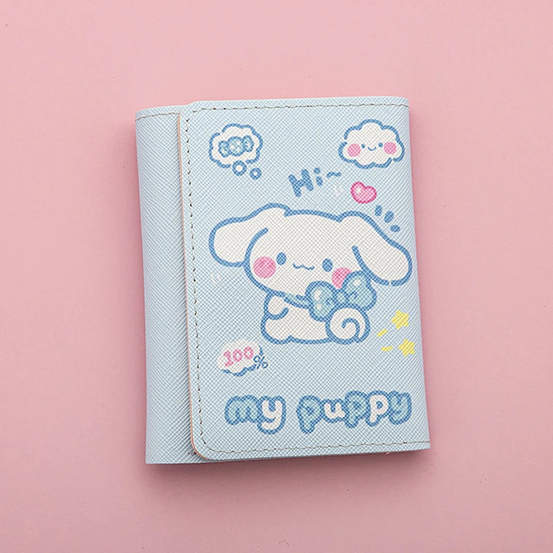 Cartoon Sanrio Kuromi Pochacco Cinnamoroll Multi-slot Wallet Pu Coin Purse With Card Slot Credit ID Card Storager For Women Gift