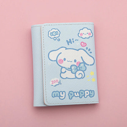 Cartoon Sanrio Kuromi Pochacco Cinnamoroll Multi-slot Wallet Pu Coin Purse With Card Slot Credit ID Card Storager For Women Gift