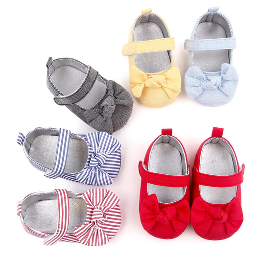 Baby Girl Princess Shoes Soft PU Classical Bowknot Beautiful