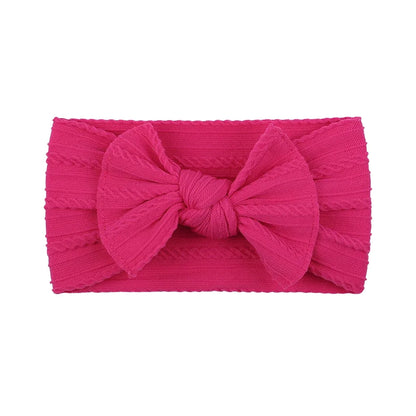 1pcs Newborn Baby Headband for Girls Elastic Knit Children Turban Baby Bows Soft Nylon Kids Headwear Hair Accessories Wholesale