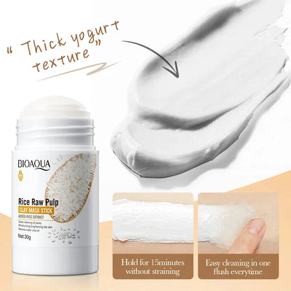 Facial Remove Blackhead Rice Solid Mask Acne Blemish Black Dots Clean Face Shrink Pores Stick Cream Brighten Korean Skincare New