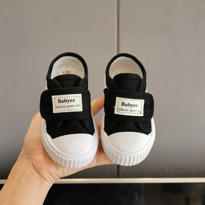 Children's Fashion Thick Sole Canvas Shoes Kids Breathable Casual Sneakers 2025 Spring New Toddler Girls Boys Chic Flats Shoes