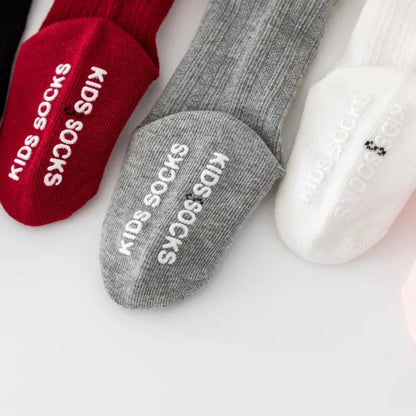 Girls Stockings Big Bow Baby Knee High Socks Kids Mesh Ballet Toddlers Lace Children Clothing Infant Anti-Slip Legging Bodysuits