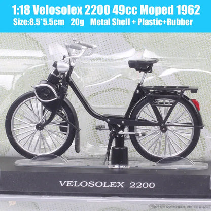 1/18 Scale Testi Militar Beta Boy Benelli Motorella Montesa Velosolex 2200 Malaguti Negrini Harvard Moped Model Bike Scooter Toy