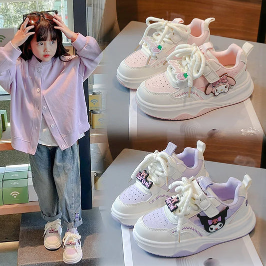 Children's Cute Melody Casual Board Shoes Girl's Cartoon Sneakers