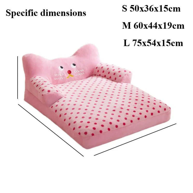 New Four Seasons Washable Dog Bed Sofa with Detachable Cushion Suitable for Medium To Large Sized Cat/Dog Nests Pet Supplies