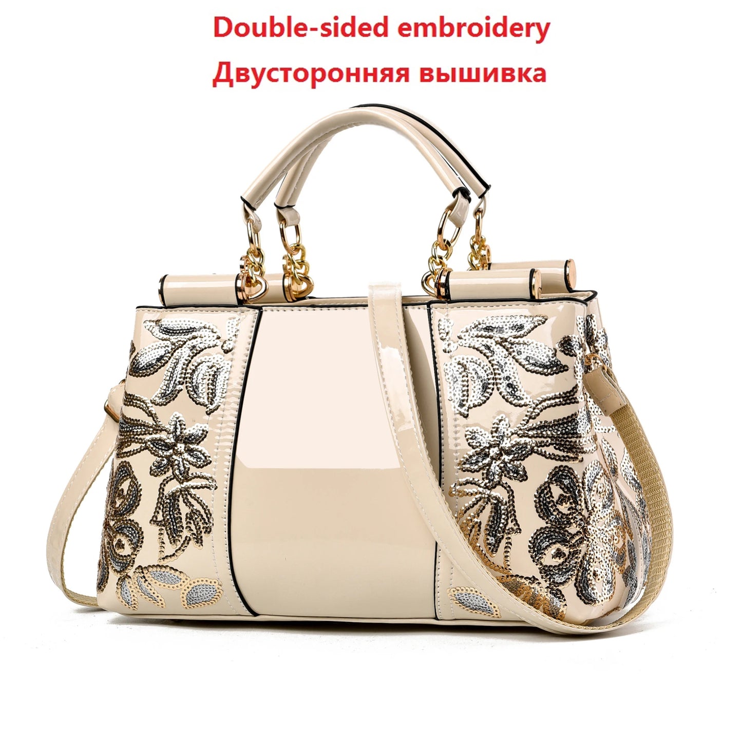 New Patent Leather Shiny Women Bag Fashion Luxury Design Atmospheric Handbag