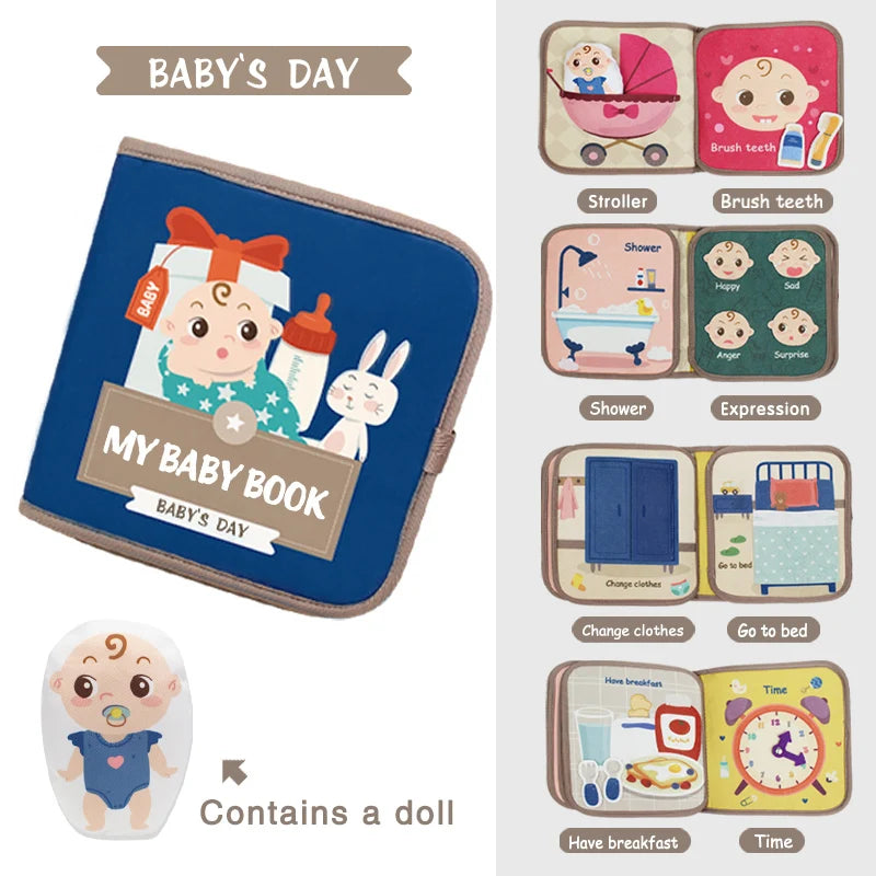 Toddlers Montessori Toys Busy Board Farm Animal Scene Storytelling Activity Toy Quiet Book Felt Activity Educational Sensory Toy