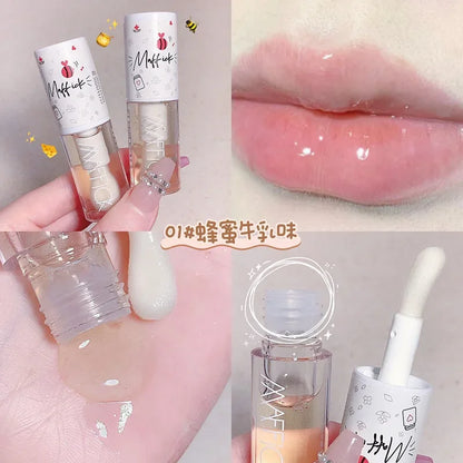 Moisturizing Balm Lip Gloss Labial Lips Moisturizer Jelly Lipstick Bright Oil Big Lip Brush Make Up Korean Beauty Cosmetics