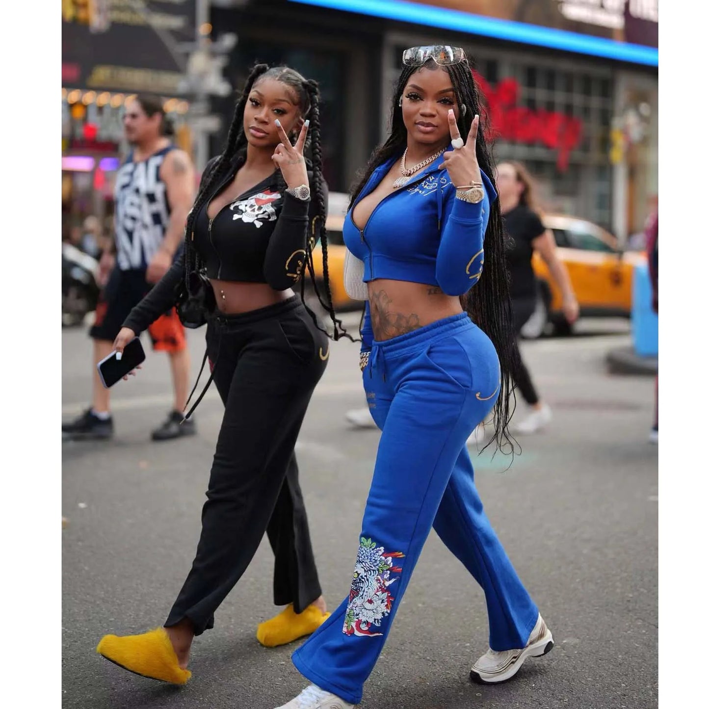 Hoodie Tops Jackets 2 Piece Pant Set Sexy Outfits Women Winter Fall Designer Clothes Bodycon Elegant 2 Piece Pant Sets