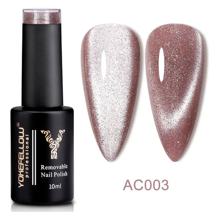 YOKEFELLOW 2025 New Dreamland Cat Eye Gel Nail Polish 10ml Dual Gloss Dreamland Color Soak Off Cat Magnetic UV Gel Varnish DIY