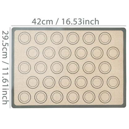 2025 1Pcs HOT SALE NEW Silicone Macaron Baking Mat - for Bake Pans - Macaroon/Pastry/Cookie Making - Professional Grade Nonstick