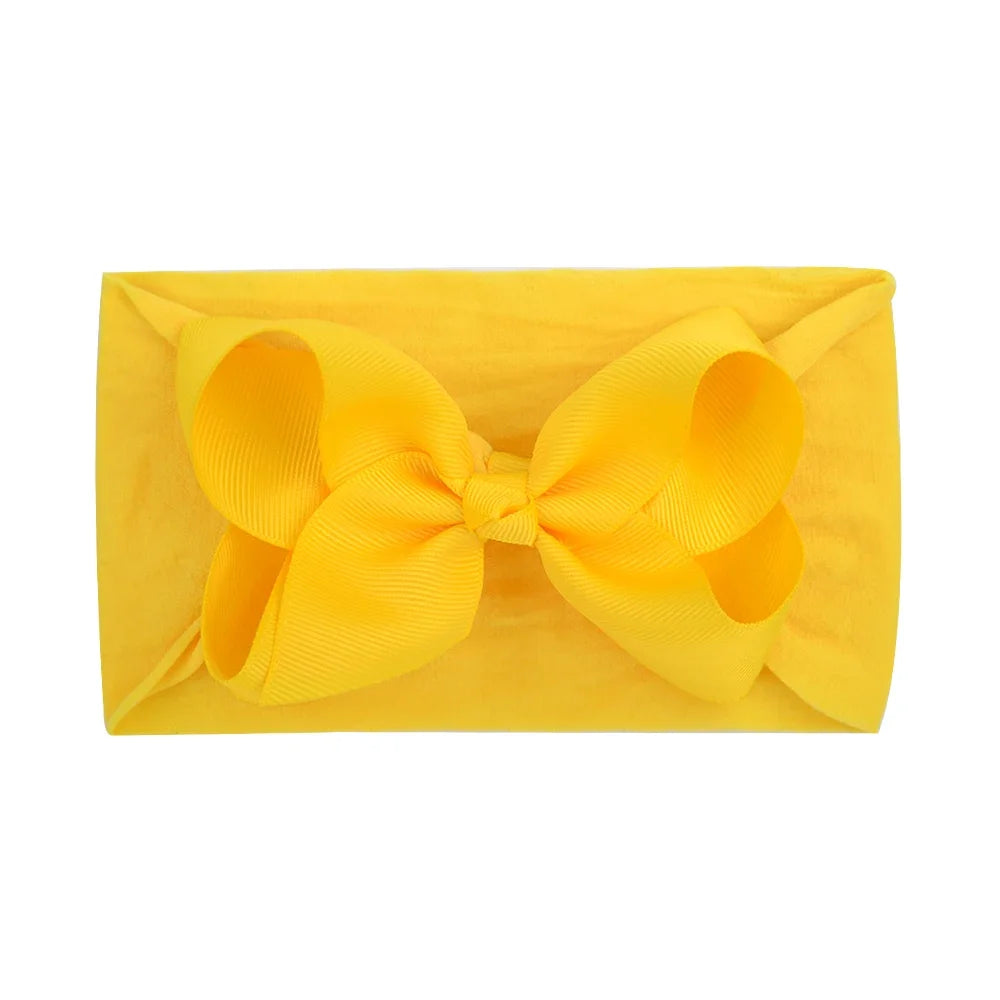 1Pc Headband Nylon Infants Toddlers Elastic Hair Band for Newborn Girl Princess Bowknot Cute Baby Hair Accessories Wholesale