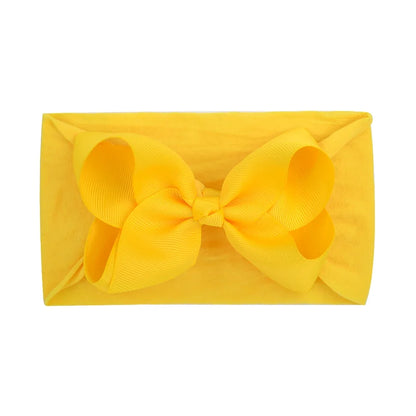 1Pc Headband Nylon Infants Toddlers Elastic Hair Band for Newborn Girl Princess Bowknot Cute Baby Hair Accessories Wholesale