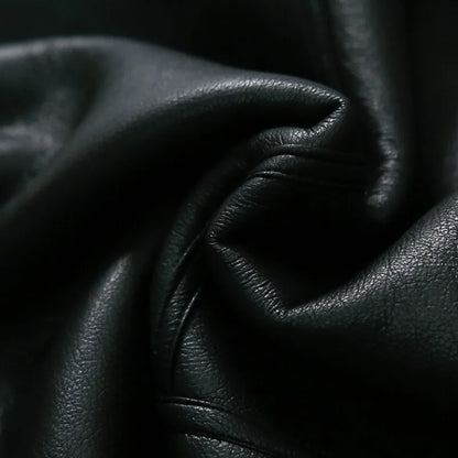 New Winter Boys and Girls' Cool Handsome Standing Neck Motorcycle Jacket with Thickened PU Leather Lamb Fleece Coat for Children