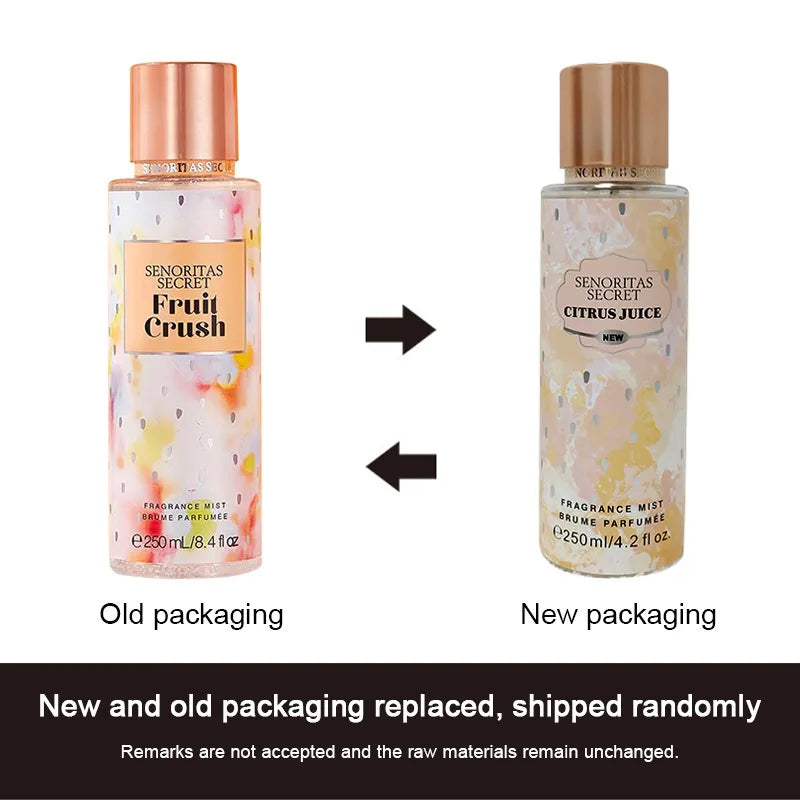 250ML Vanilla Perfume Flower Fruit Fragrance Mist Woman Date Scent Long-Lasting Good Girl Parfume Body Spray Car Air Freshener