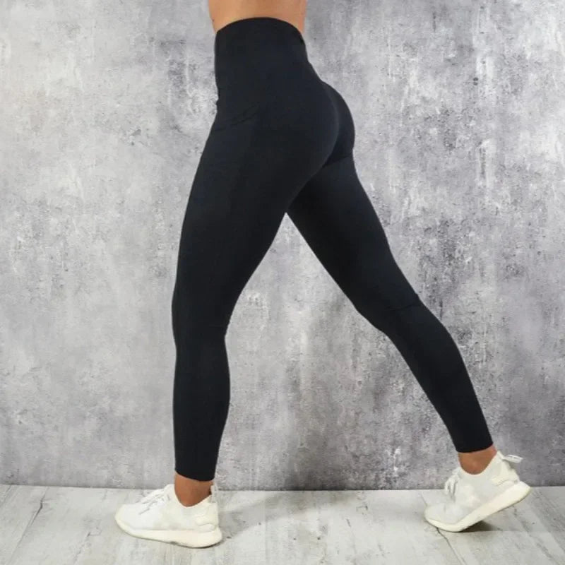 Yoga Women Leggings High Waist Tights with Pocket