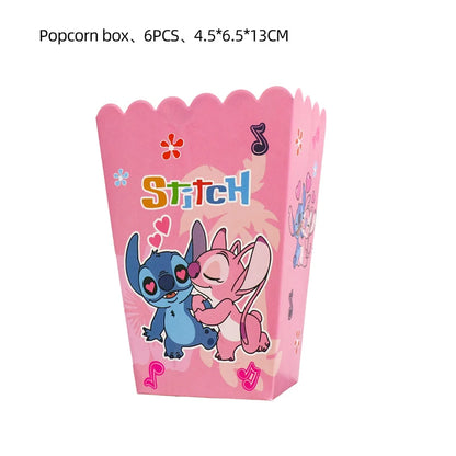 Disney Pink Lilo&Stitch Birthday Party Decorations Disposable Plate Angel Balloon Baby Shower Girls Birthday Party Supplies