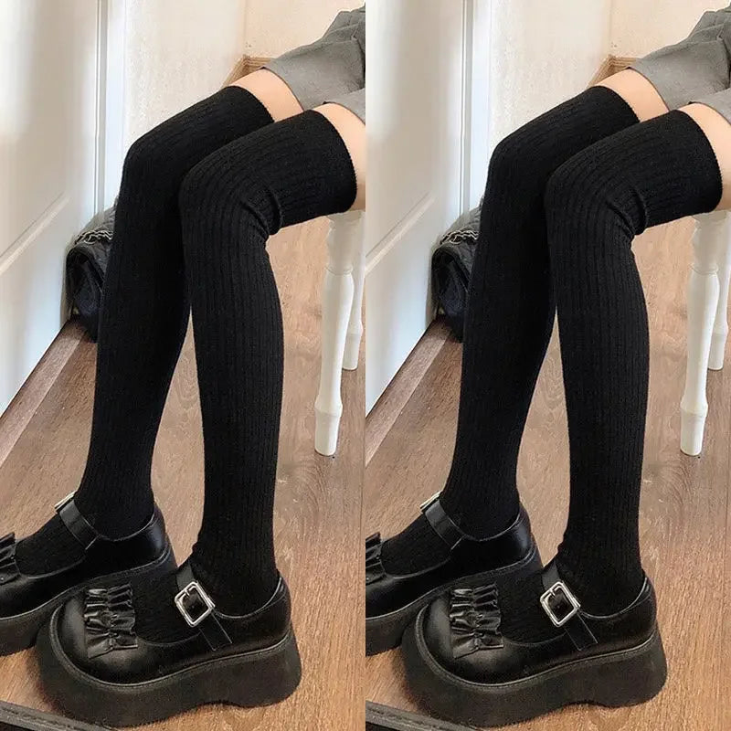 1/2pairs Casual Knitted Long Socks