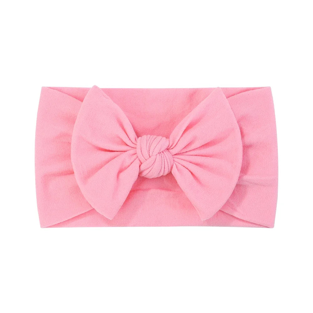 1pcs Newborn Baby Headband for Girls Elastic Knit Children Turban Baby Bows Soft Nylon Kids Headwear Hair Accessories Wholesale
