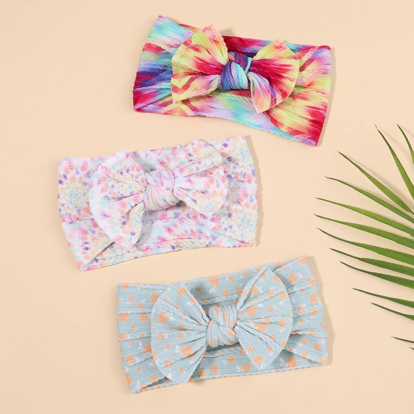 1pcs Newborn Baby Headband for Girls Elastic Knit Children Turban Baby Bows Soft Nylon Kids Headwear Hair Accessories Wholesale