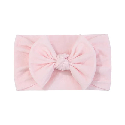 1Pc Simple Solid Color Broadside Bowknot Headband for Baby Girl Elastic Hair Band Basic Turban Headwear Infant Hair Accessories