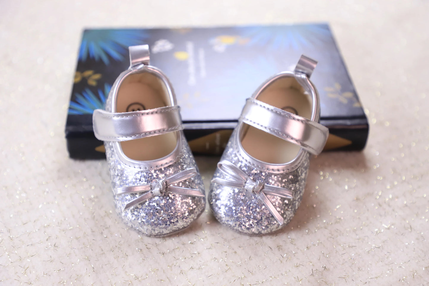 New baby toddler shoes sequin Korean casual fashion front shoes anti-drop shoes