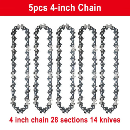 4  6 8 Inch Mini Steel Chainsaw Chains 1/4 Electric Chainsaws Accessory Chains Replacement Mini Electric Chainsaw Chain Saw