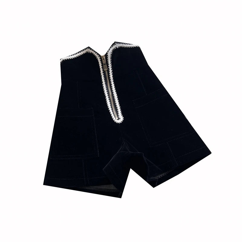 Autumn Winter Fashion Women High Waist Velvet Shorts