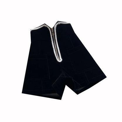 Autumn Winter Fashion Women High Waist Velvet Shorts