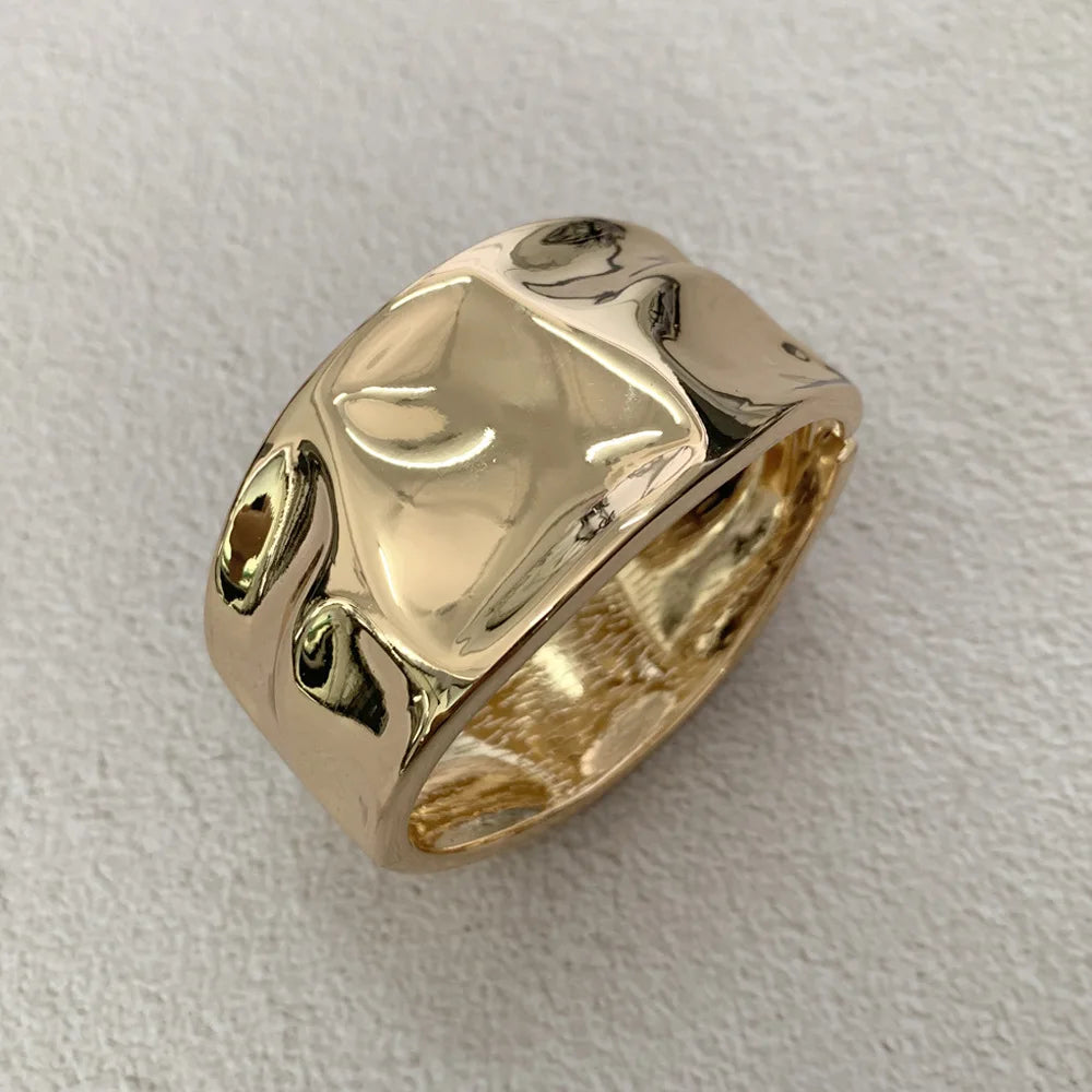 Gold Color Cuff Open Bracelet