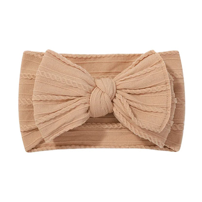1pcs Newborn Baby Headband for Girls Elastic Knit Children Turban Baby Bows Soft Nylon Kids Headwear Hair Accessories Wholesale