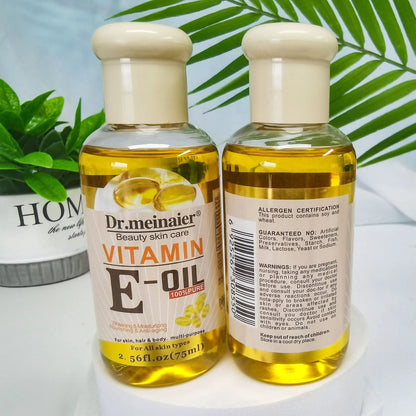 Vitamin E Face Essence Oil Morning & Night Whitening Shrink Pores Anti Wrinkle Aging Freckle Repair Face Skin Care Essence 75ml