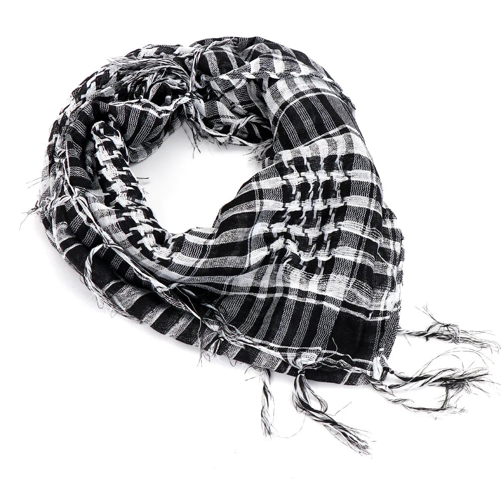 Summer Breathable Man Women Tactical Arab Scarf Fashion Outdoor Lightweight Hijab Scarf Spring Army Plaid Head Scarf Keep Warm