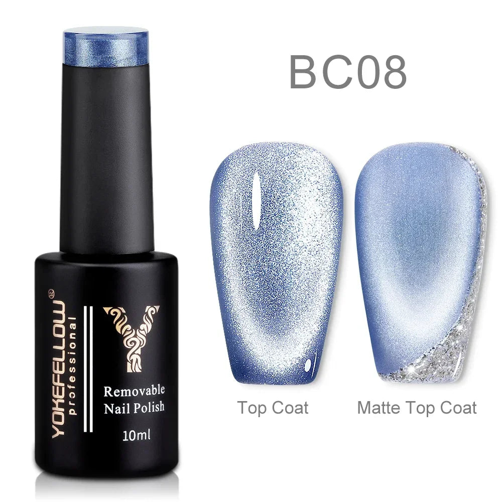 YOKEFELLOW 2025 New Dreamland Cat Eye Gel Nail Polish 10ml Dual Gloss Dreamland Color Soak Off Cat Magnetic UV Gel Varnish DIY