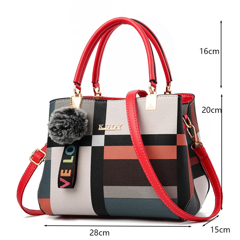 PU Leather Casual Crossbody Bags for Women Ladies Luxury Designer Tote Handbag