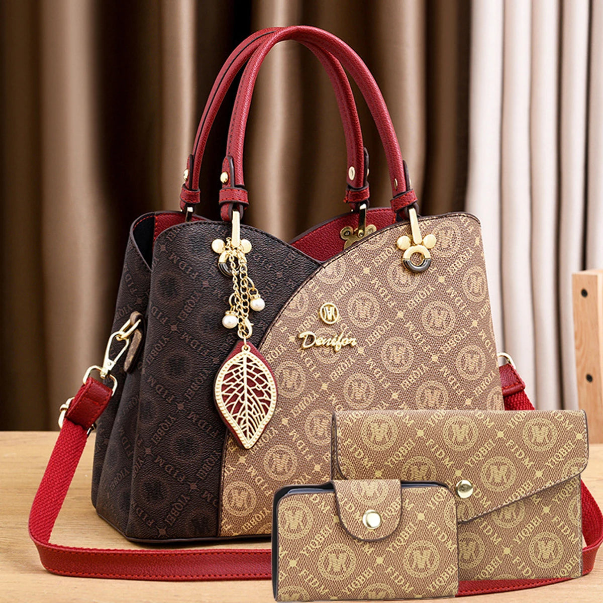 3pcs Set Women'S Tote Bag, Classic Large Capacity, Elegant Casual Handbag, High-Quality Faux Leather, Ivory White, Magnetic Clos