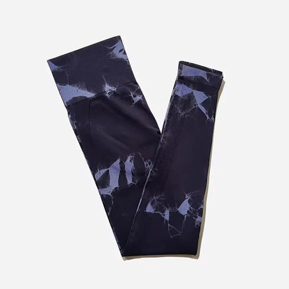 New Fashion Tie Dye Yoga Pants Gym Leggings Women Seamless High Waist Push