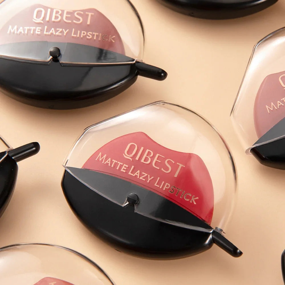 Lip-shaped Lipstick Makeup Lazy Lipstick Velvet Matte Moisturizing Lip Gloss Waterproof Non-stick Cup Long Lasting Makeup