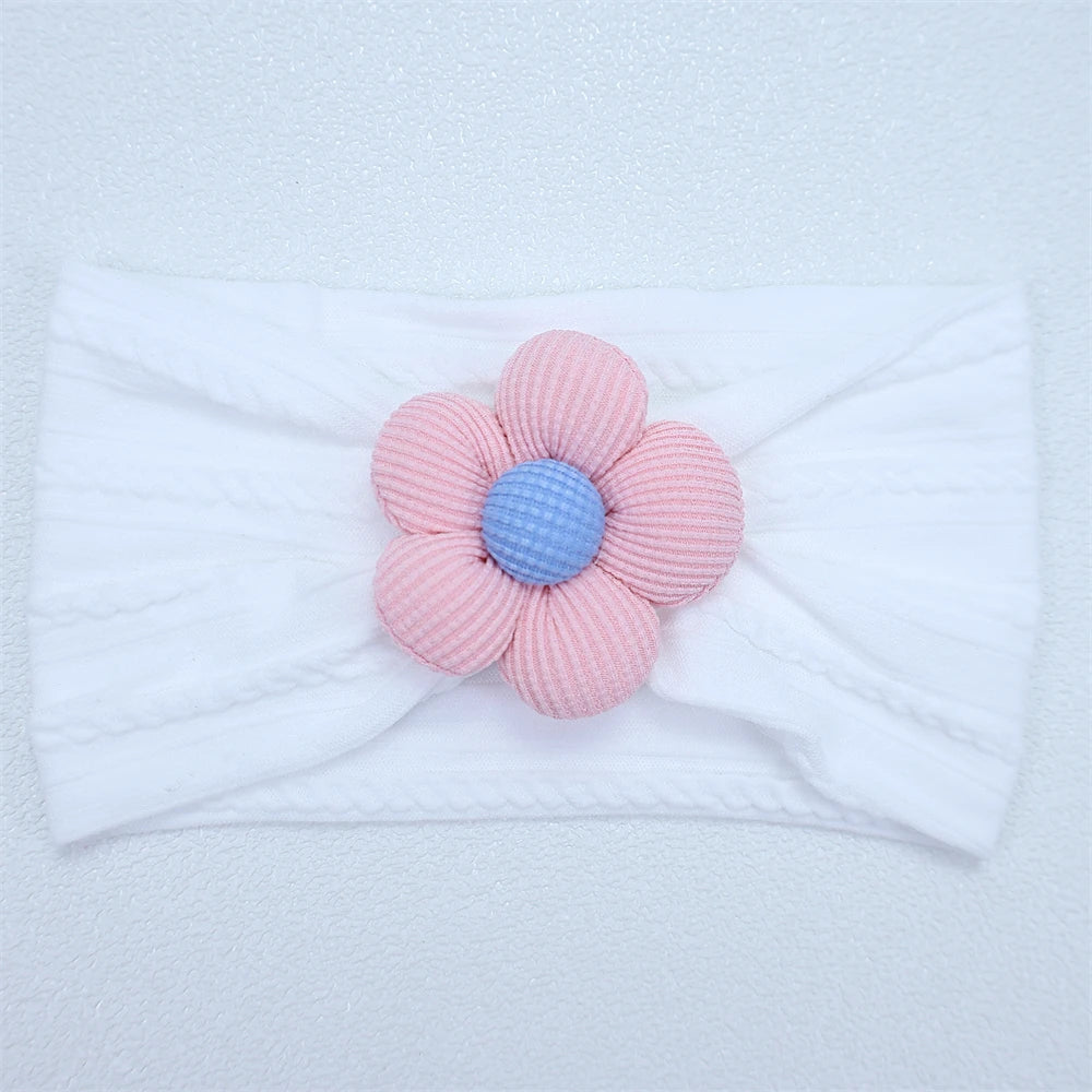 New Flower Nylon Girl Hairband Elastic Soft Baby Headband for Children Turban Headwear for Newborn Baby Kids Hair Accessories