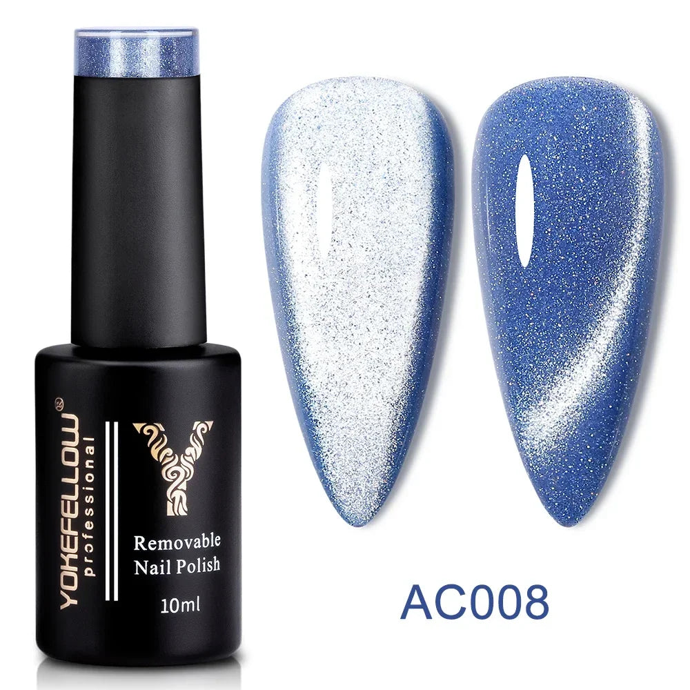 YOKEFELLOW 2025 New Dreamland Cat Eye Gel Nail Polish 10ml Dual Gloss Dreamland Color Soak Off Cat Magnetic UV Gel Varnish DIY