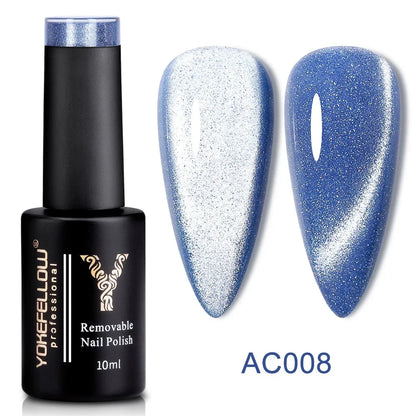 YOKEFELLOW 2025 New Dreamland Cat Eye Gel Nail Polish 10ml Dual Gloss Dreamland Color Soak Off Cat Magnetic UV Gel Varnish DIY