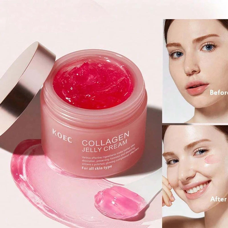 100g Collagen Jelly Face Cream,Niacinamide Moisturizing Brightening Facial Mask Lotion,Korean Skin Hydrating Anti-Aging Serum