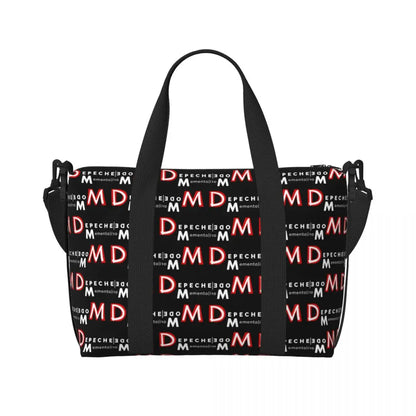 Custom Depeche Cool Mode Tote Bag Women Big Capacity DM Gym Beach Travel Bags