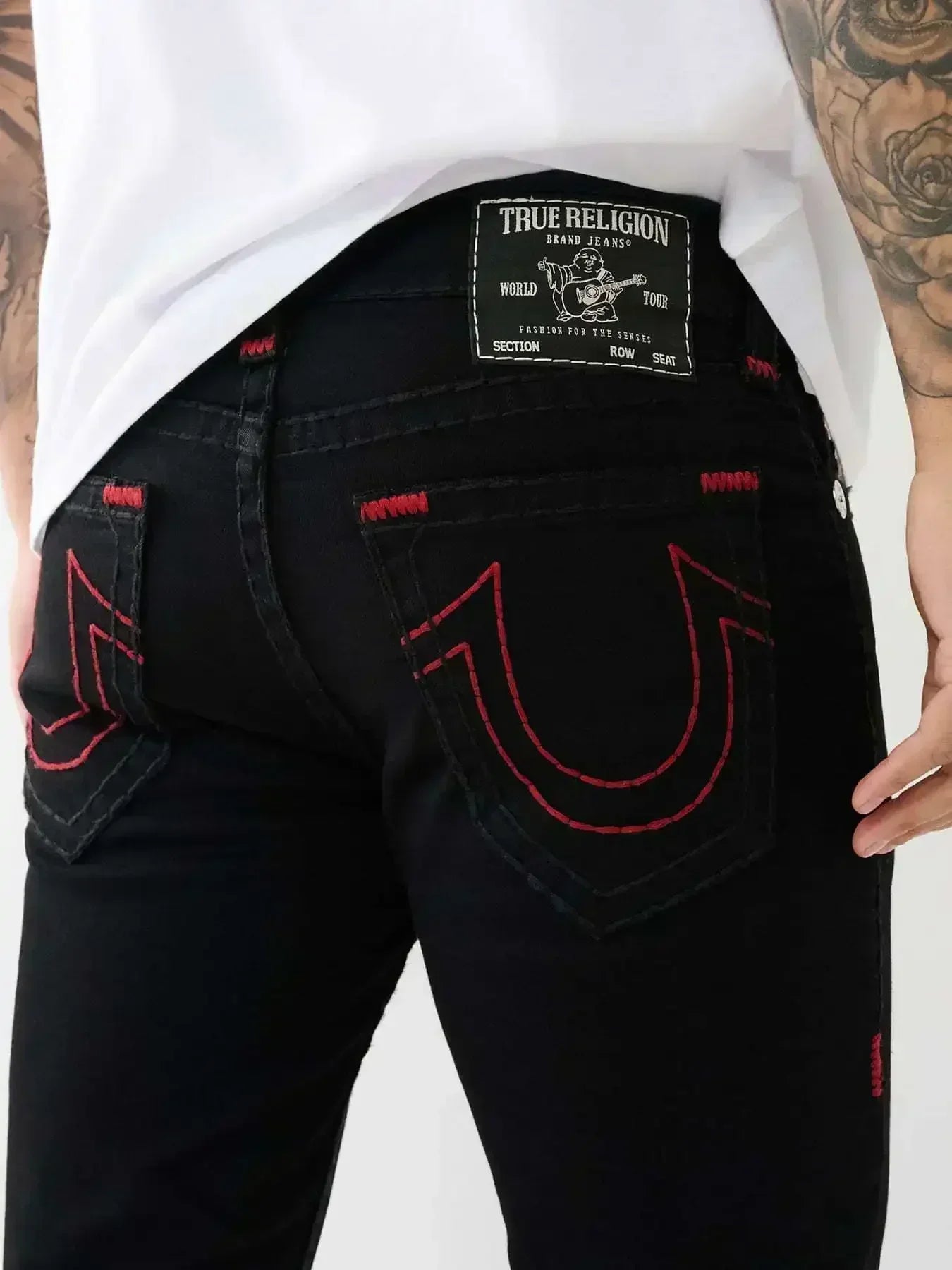 Harajuku Vintage Buddha Embroidered Logo Denim Pants Trouser Hip Hop High Street Wear Gothic Baggy Jeans Couples Y2k Clothes