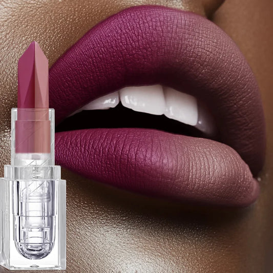 2 In 1 Matte Lipstick&lip Liner Set Lip Pencil High Pigmented Waterproof