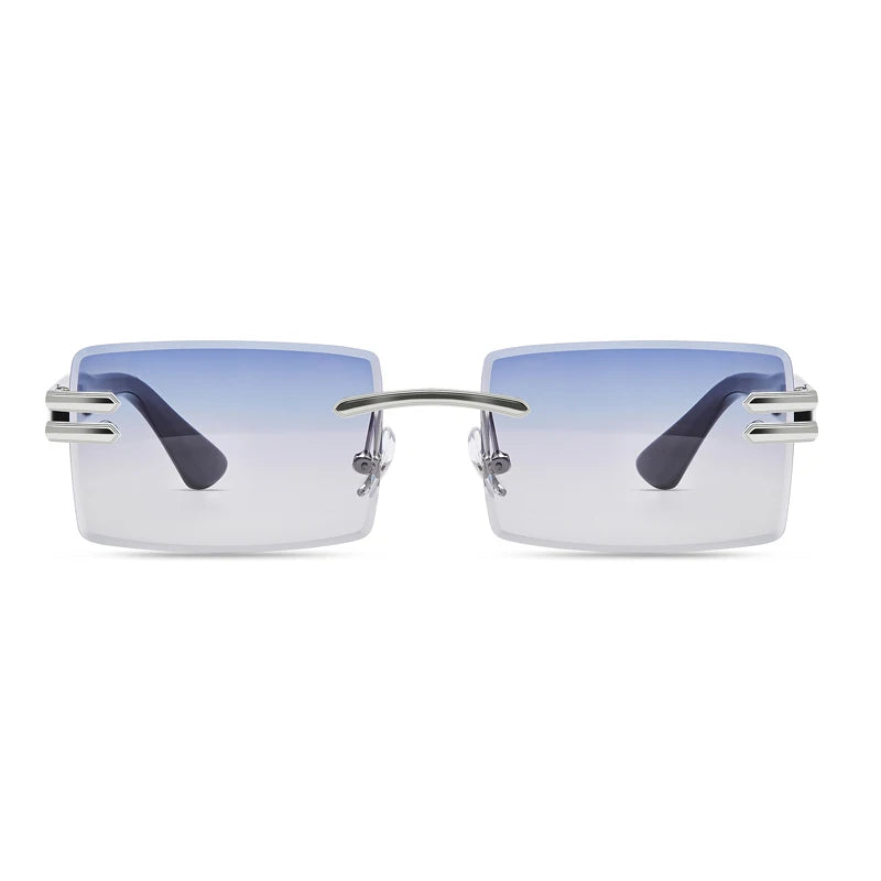 2025 New Retro Rimless Sunglasses For Men Luxury Punk Frameless