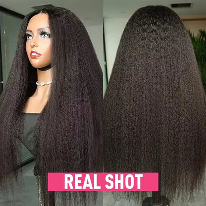 Kinky Straight 13x4 Lace Front Glueless Wig